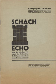 Schach Echo 1937